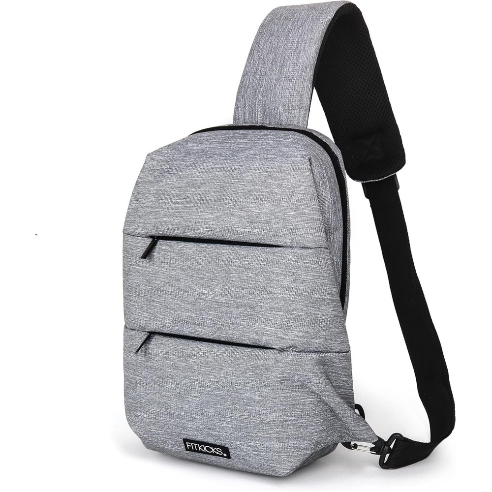 Fitkicks Latitude Active Lifestyle Sling Bag Backpack Gray Water Resistant Tech